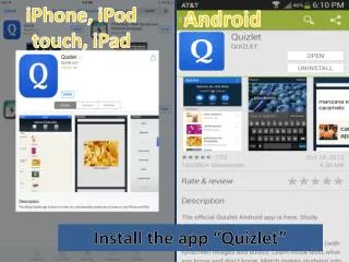 Install the app “ Quizlet ”