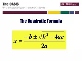 the quadratic formula