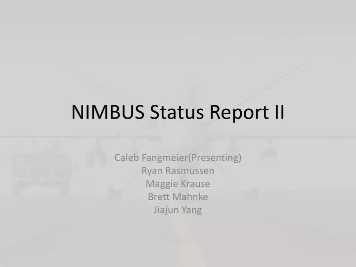 nimbus status report ii