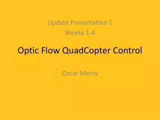 Optic Flow QuadCopter Control