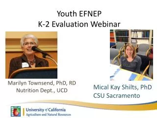 Youth EFNEP K-2 Evaluation Webinar