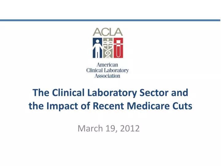 the clinical laboratory sector and the impact of recent medicare cuts