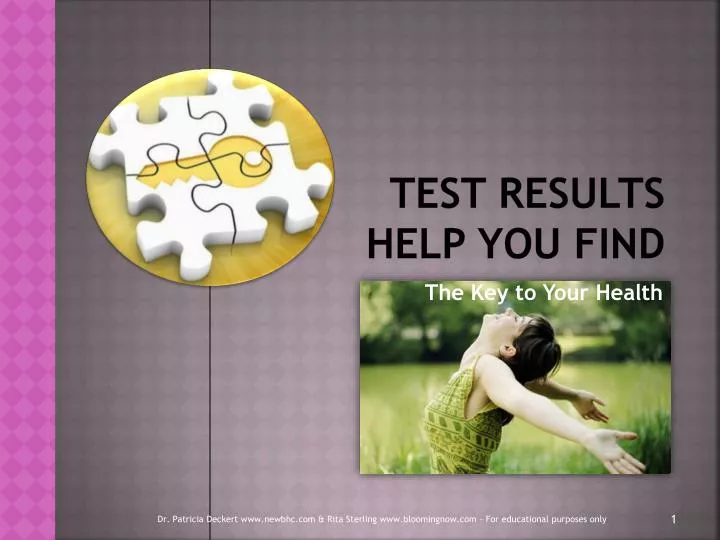 test results help you find