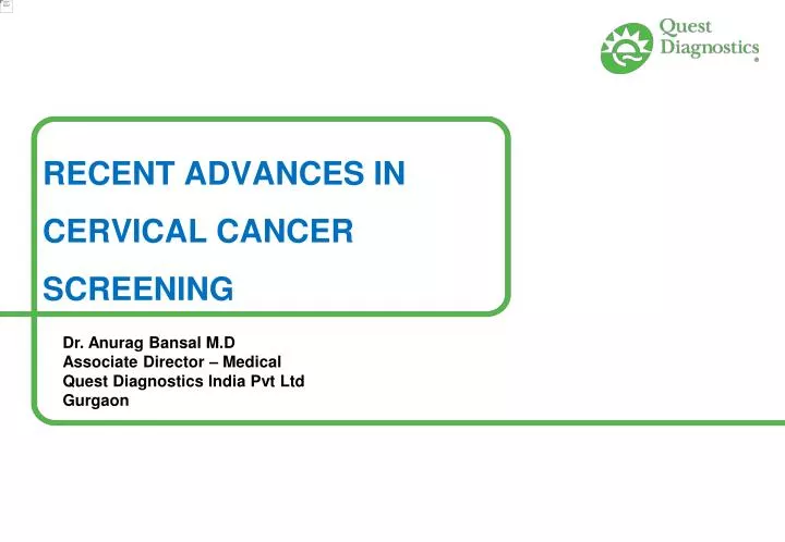 recent advances in cervical cancer screening