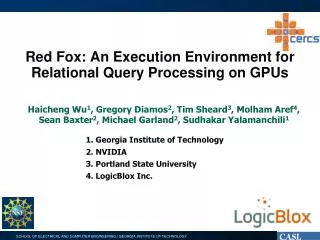 Red Fox: An Execution Environment for Relational Query Processing on GPUs