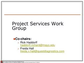 Project Services Work Group