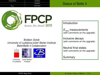 Status of Belle II