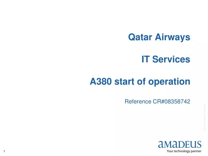 qatar airways it services a380 start of operation reference cr 08358742