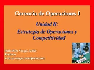 gerencia de operaciones i