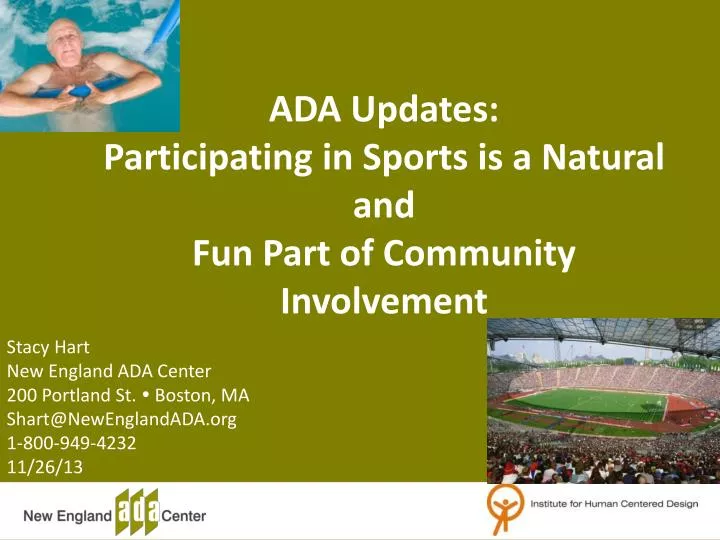 ada updates participating in sports is a natural and fun part of community involvement