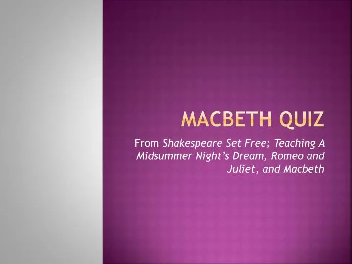 macbeth quiz