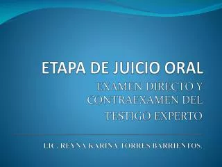 etapa de juicio oral