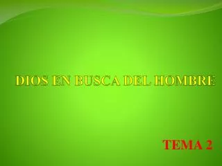 dios en busca del hombre