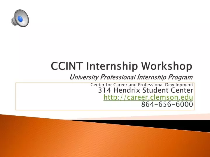 ccint internship workshop u niversity p rofessional i nternship p rogram
