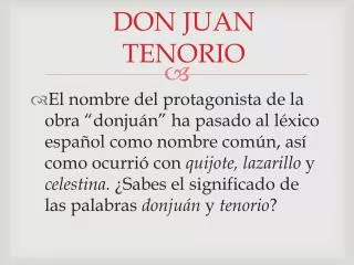 don juan tenorio