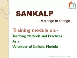 SANKALP - A pledge to change