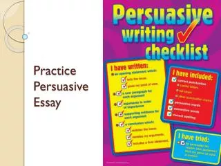 Practice Persuasive Essay