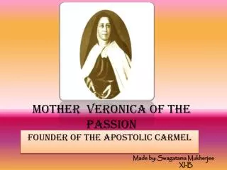 Mother Veronica of the passion