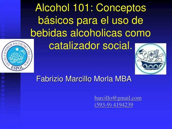 alcohol 101 conceptos b sicos para el uso de bebidas alcoholicas como catalizador social