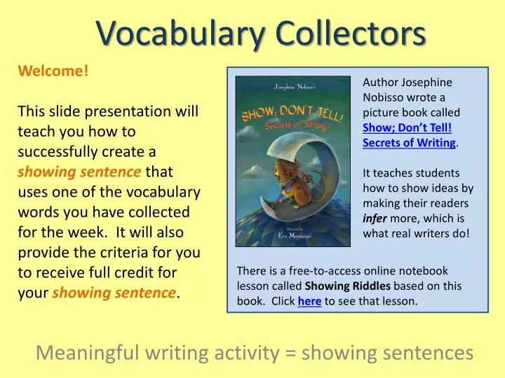 vocabulary collectors