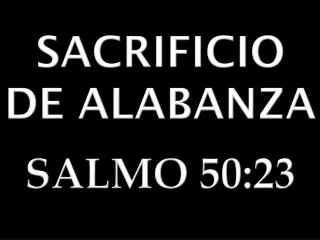 sacrificio de alabanza