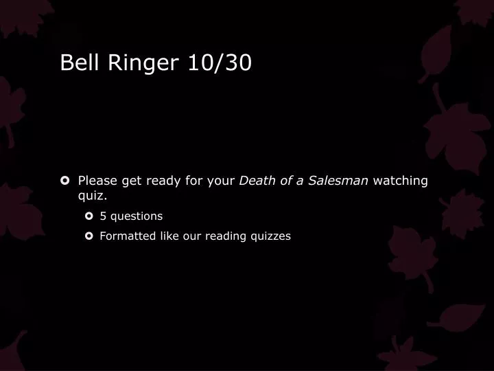 bell ringer 10 30