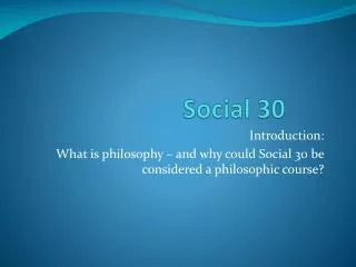 Social 30