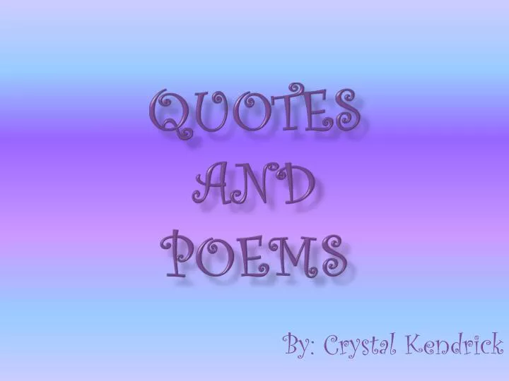 quotes and poems