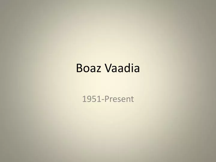 boaz vaadia