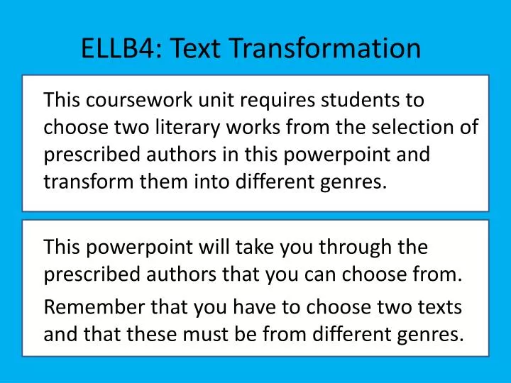 ellb4 text transformation
