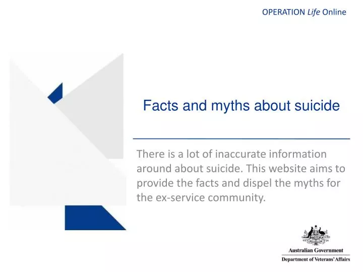 facts and myths about suicide