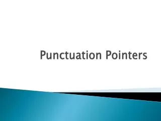 Punctuation Pointers
