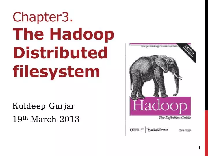 distributed and parallel processing technology chapter3 the hadoop distributed filesystem