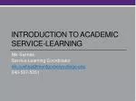 Introduction to academic service-learning - slide 1