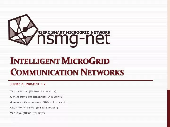 intelligent microgrid communication networks