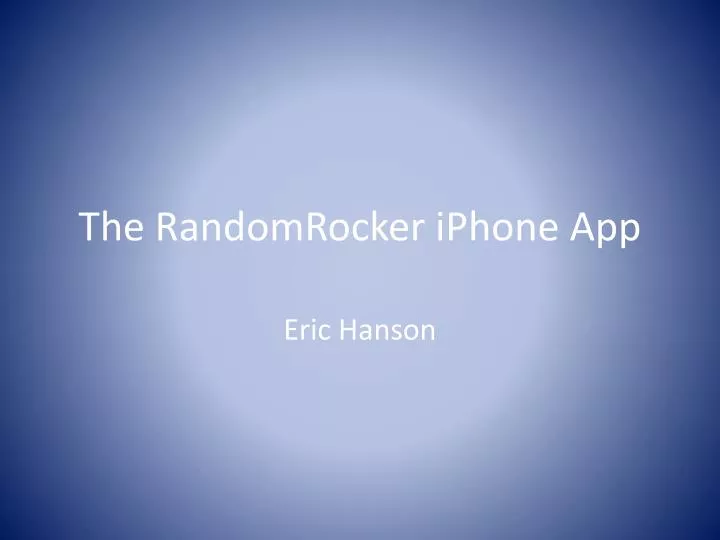 the randomrocker iphone app