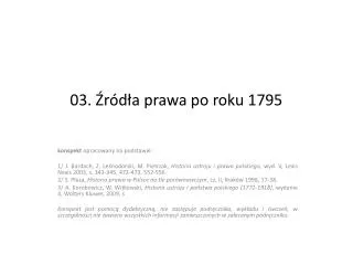 03 r d a prawa po roku 1795