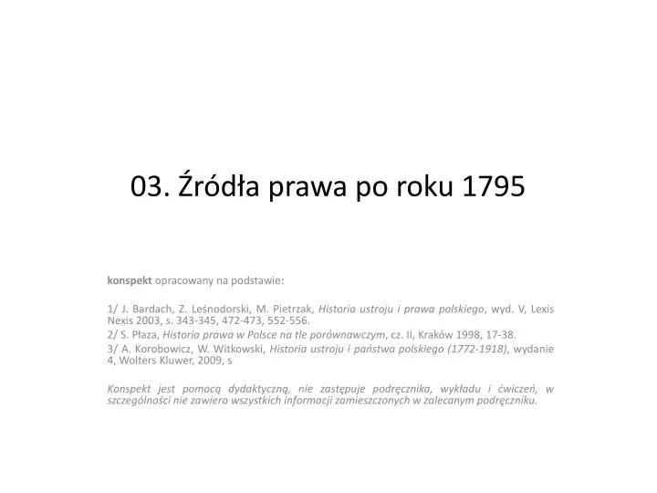 03 r d a prawa po roku 1795