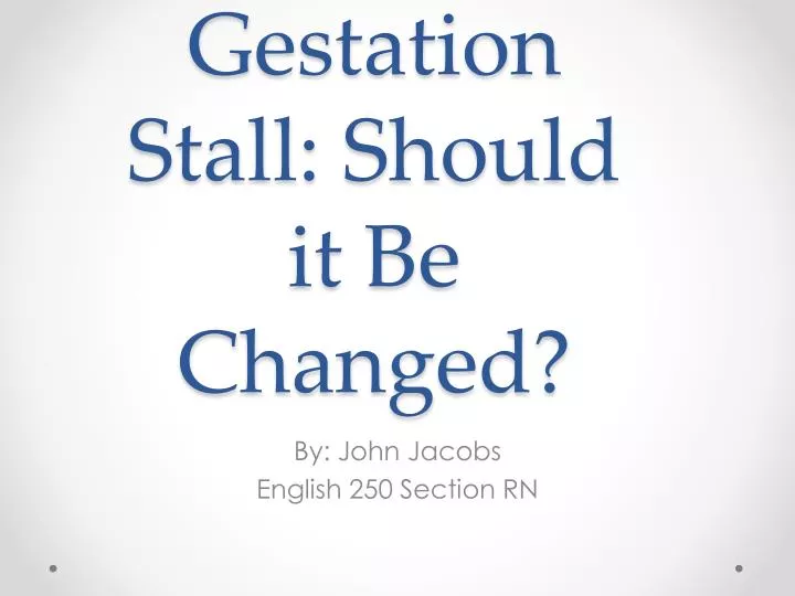 gestation stall should it be changed