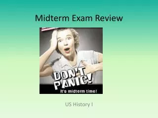 Midterm Exam Review