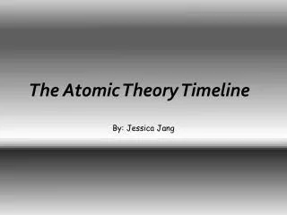 The Atomic Theory Timeline