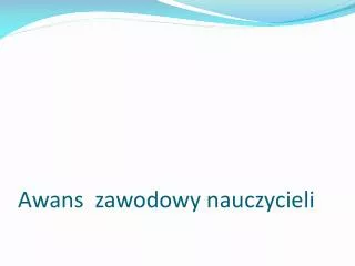 awans zawodowy nauczycieli