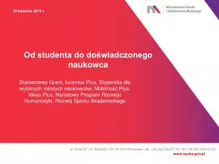 od studenta do do wiadczonego naukowca