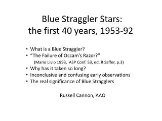 Blue Straggler Stars: the first 40 years, 1953-92
