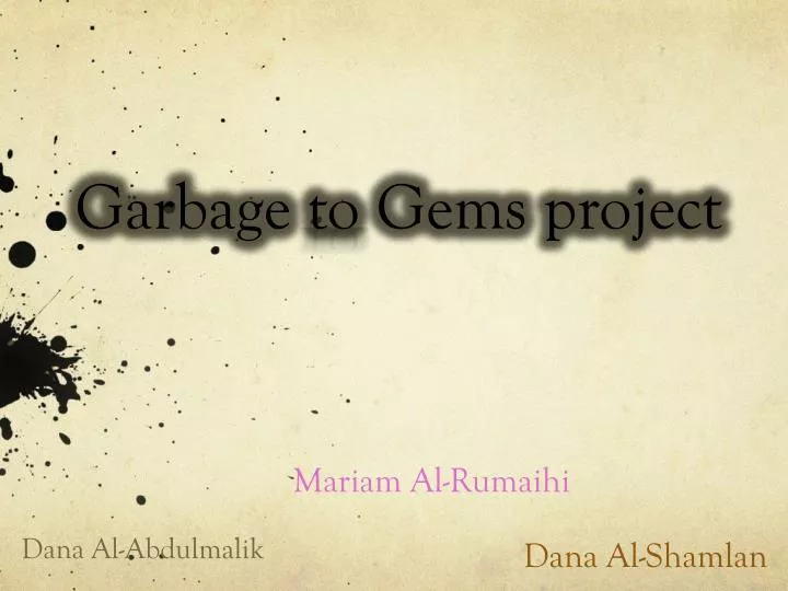garbage to gems project