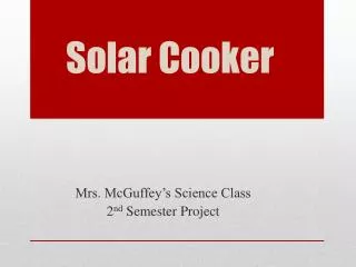 Solar Cooker