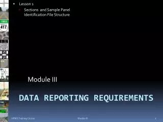 DATA Reporting REquirements
