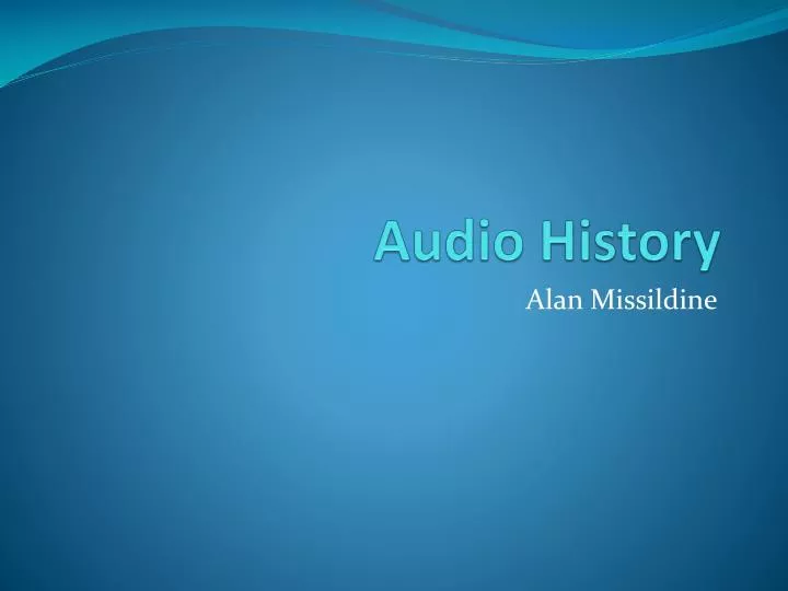 audio history