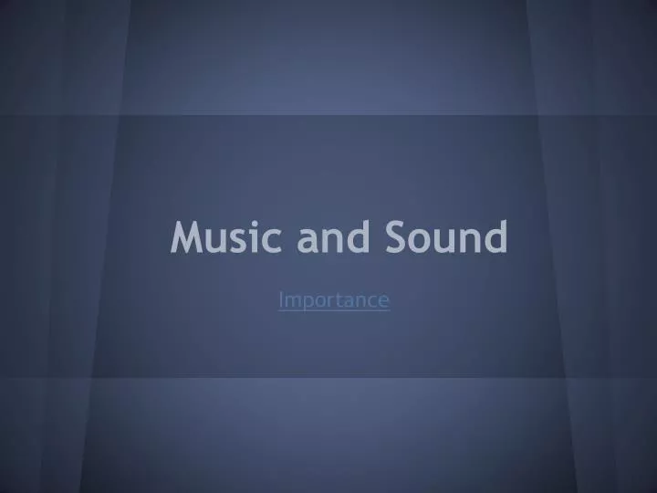 music and sound