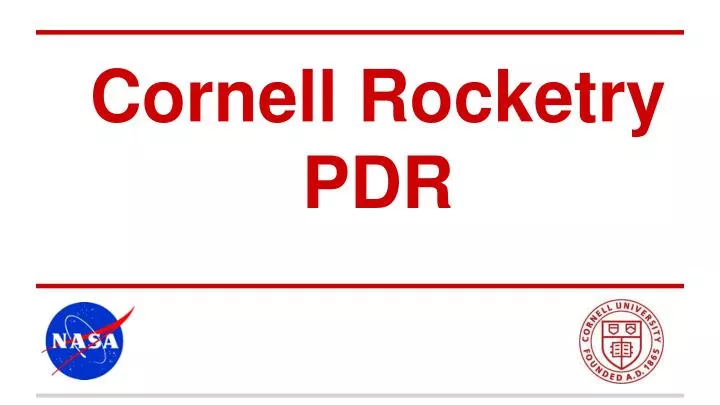 cornell rocketry pdr